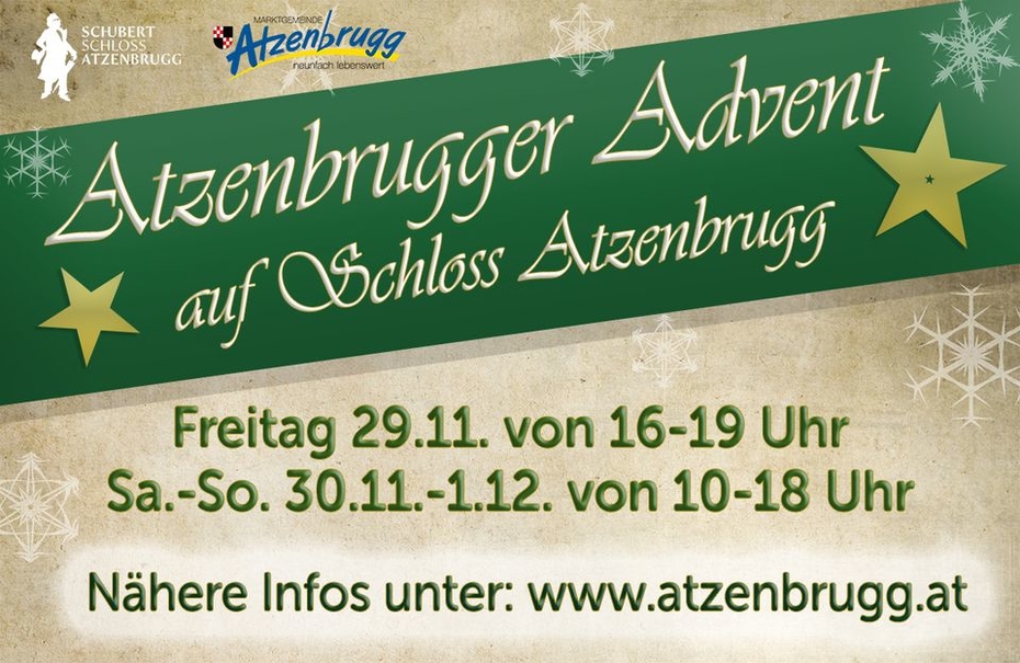 Ankündigungsplakat Adventmarkt Atzenbrugg