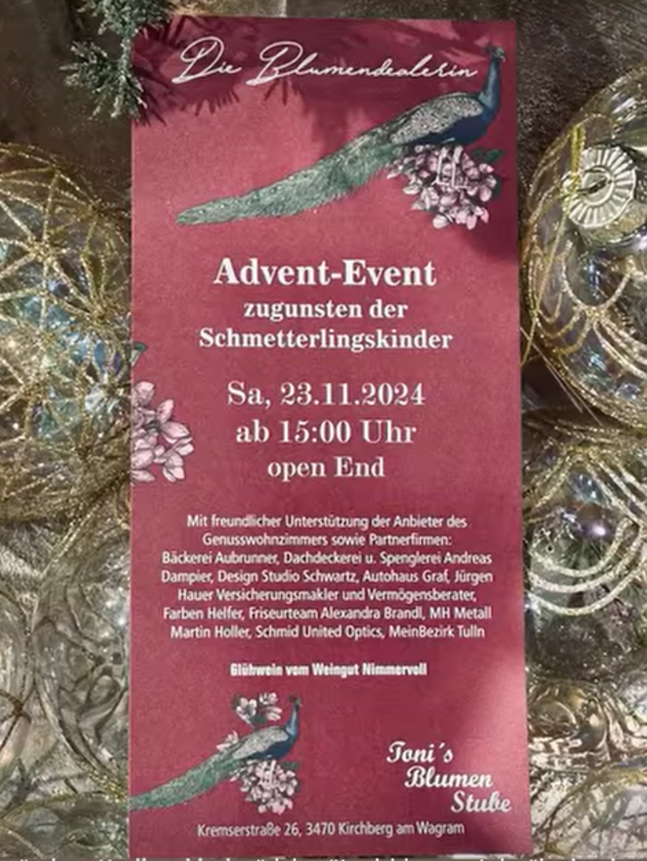 Flyer Advent-Event Tonis Blumenstube